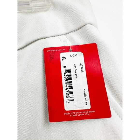 Spanx On-the-Go Kick Flare Pant 20373R in Classic White Size Large NWD - Picture 2 of 5